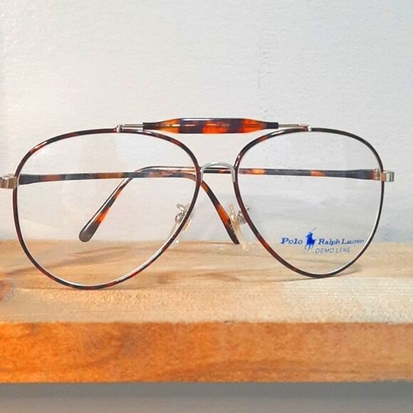VINTAGE Polo Sport Ralph Lauren Eyeglass Frame, Rx'able metal, Aviator 63-13-145 - Picture 1 of 6